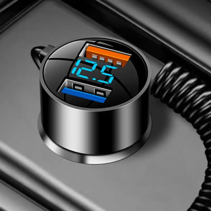 Caricabatteria per auto Caricatore USB C Tipo C Ricarica rapida Caricatore USB PD QC 3.0 Caricatore per auto multiporta 100W Cavo retrattile per - Image 3