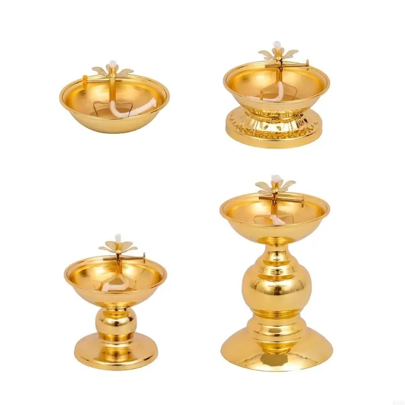 85WF Oil Lamp Alloy Butter Lamp Home Worship Ever-burning Lamps Buddhist Supplies