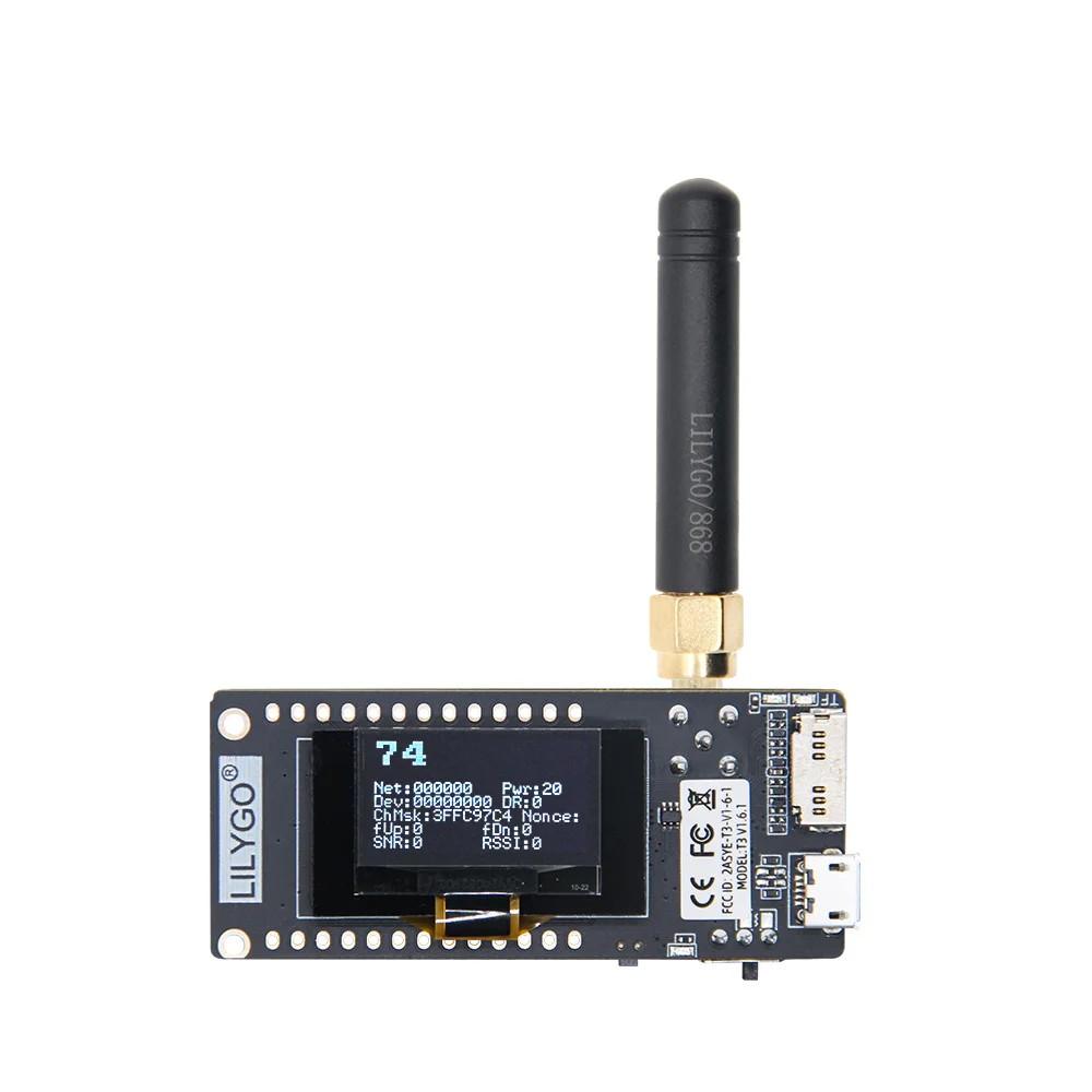 ® Paxcounter LoRa V2.1_1.6.1 ESP32 433/868/915MHZ 0.96 Inch OLED SD Card Bluetoo
