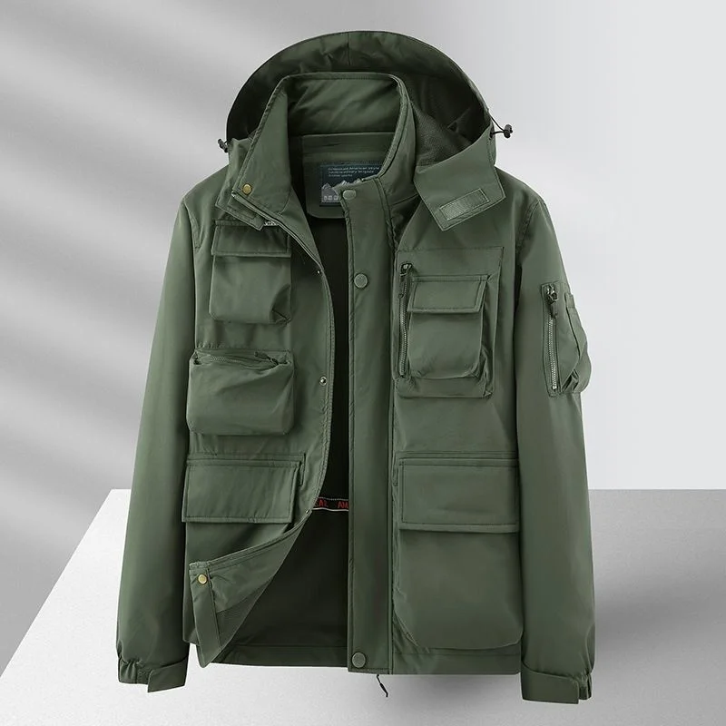 Man Jacket Free Shipping Casual Baseball Jacket Winter Windbreaker Outdoor Techwear Trekking Heavy Military