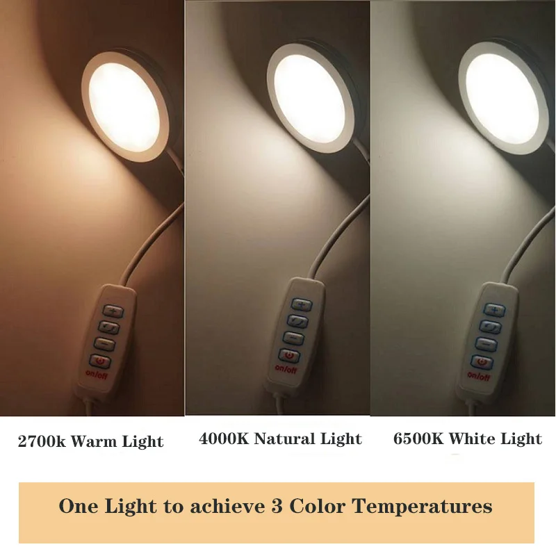 Ultrathin 8mm USB DC5V 3W 10W Dimmable Spotlight Surface Mounted Mini LED Circular Simple Ceiling Light Exhibition Cabinet Lamp 6
