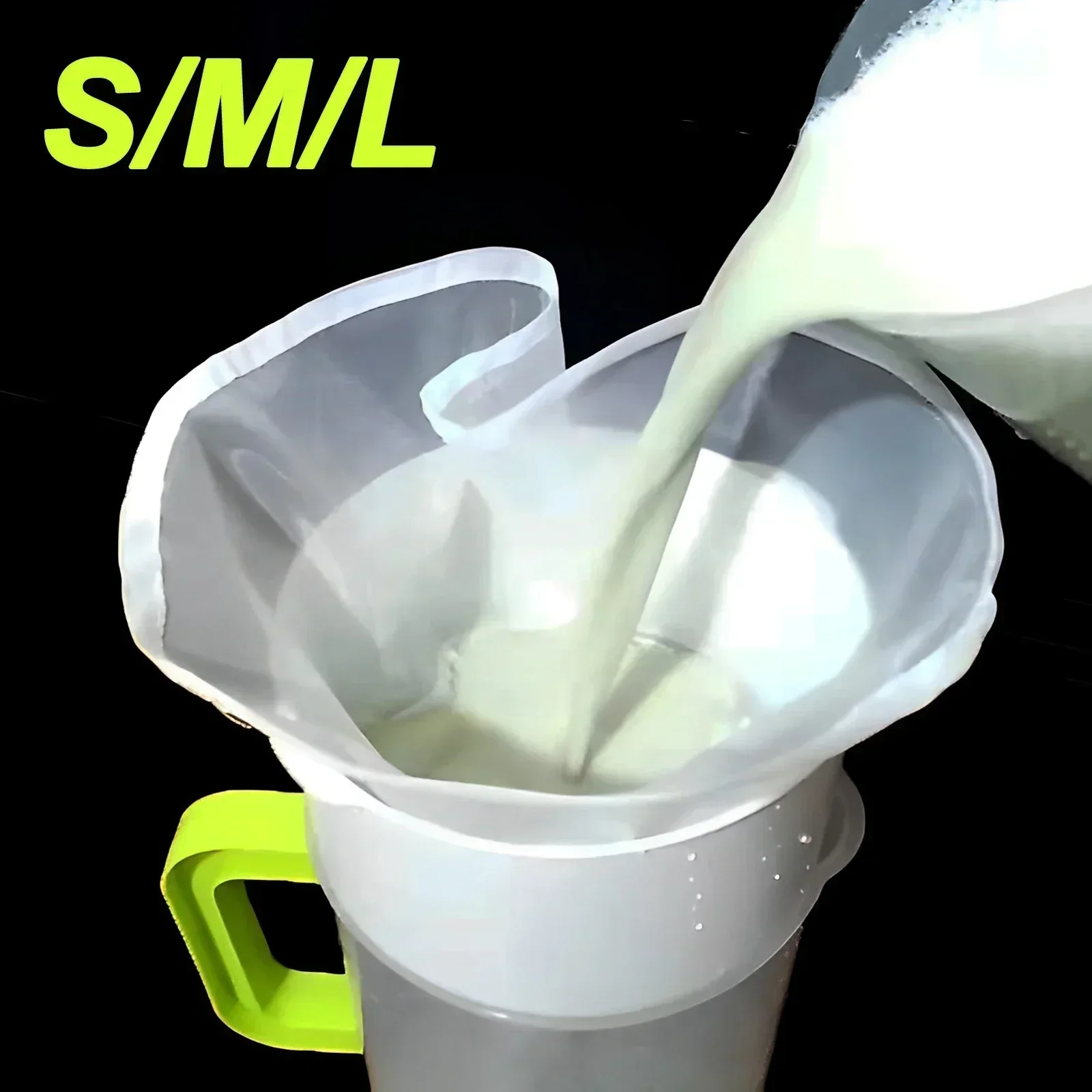  Soybean Filter Net Bag Nylon Liquid Filter Net Bag Milk Coffee Filter Net Bag Reusable Fine Mesh Paint Squeeze Mesh Kitchen Tool 