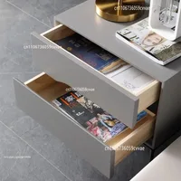 Meubles de chambre à coucher en bois massif de style nordique, table de chevet en bois avec 2 tiroirs, plusieurs couleurs 5