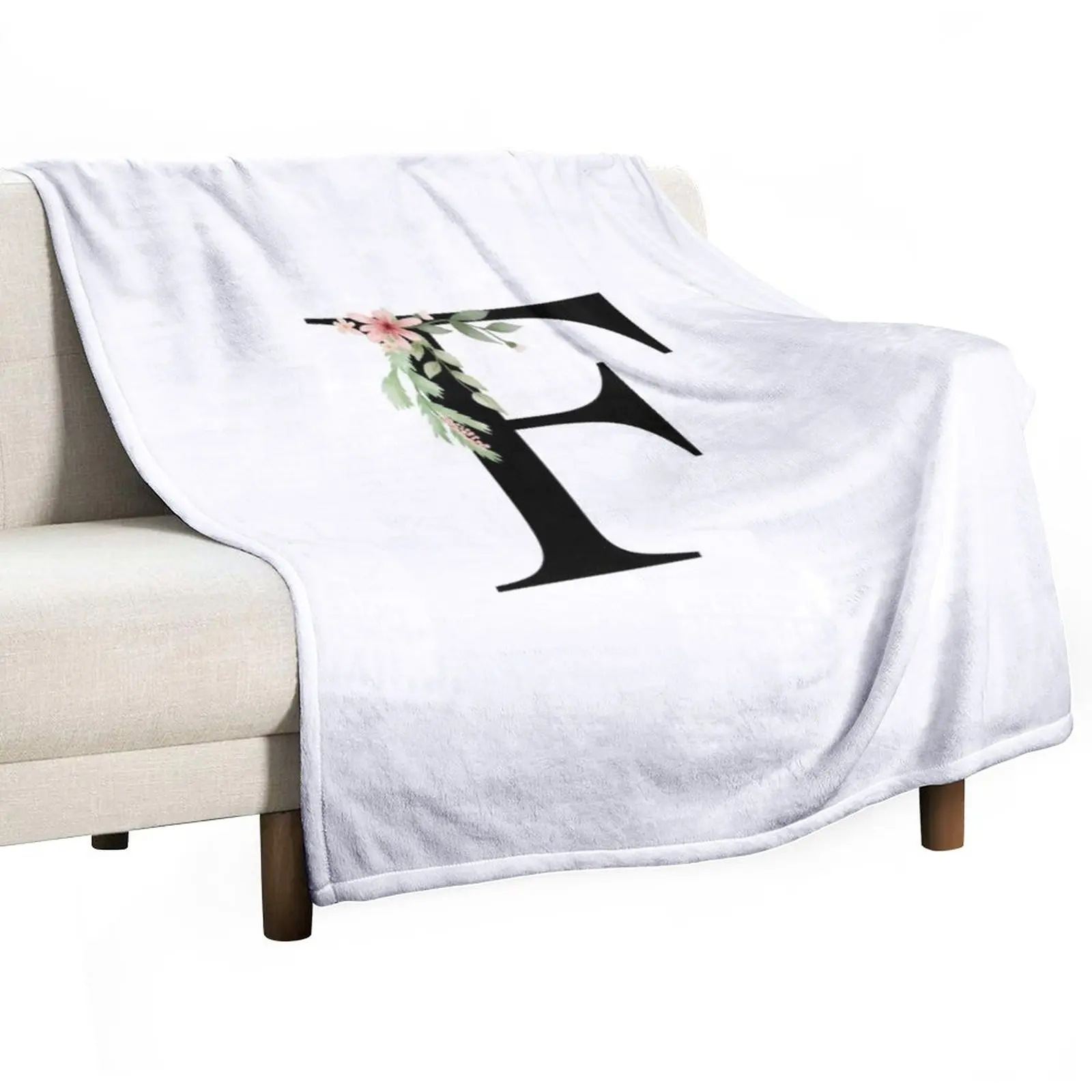 

New Botanical letter F Throw Blanket Sofa Blankets Bed Fashionable Blanket Designer Blankets Cute Blanket Plaid