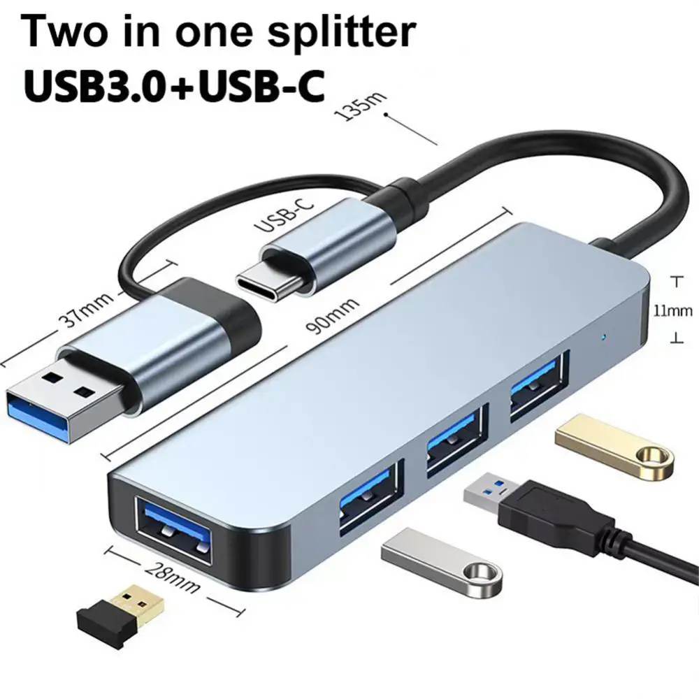 8/11/12-in-1 Type C Dock USB C Hub 3.0 Splitter Multiport Adapter
