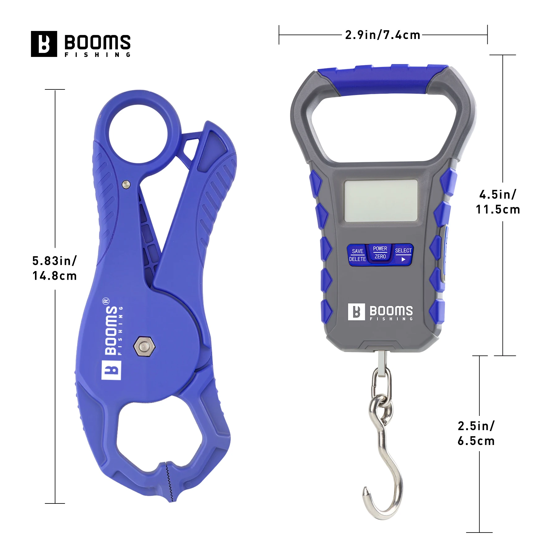 Booms Fishing Portable Fishing Gripper Lip Grip Digital Electronic Scale Fish Co