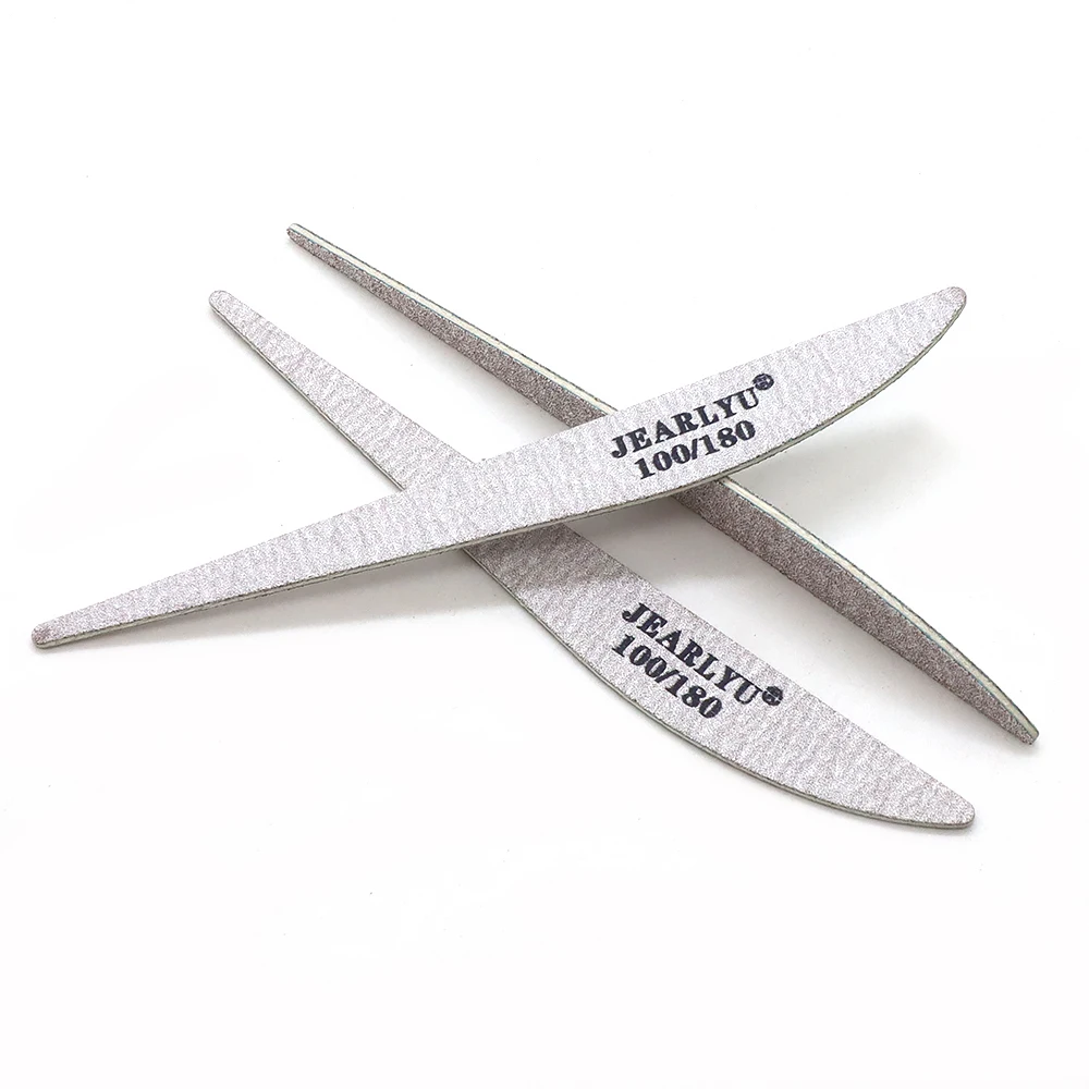 200개입 회색 나무 스타일 나무 손톱줄 100/180 그릿 일회용 페디큐어 매니큐어 파일 네일 케어 도구 여행용 살롱용