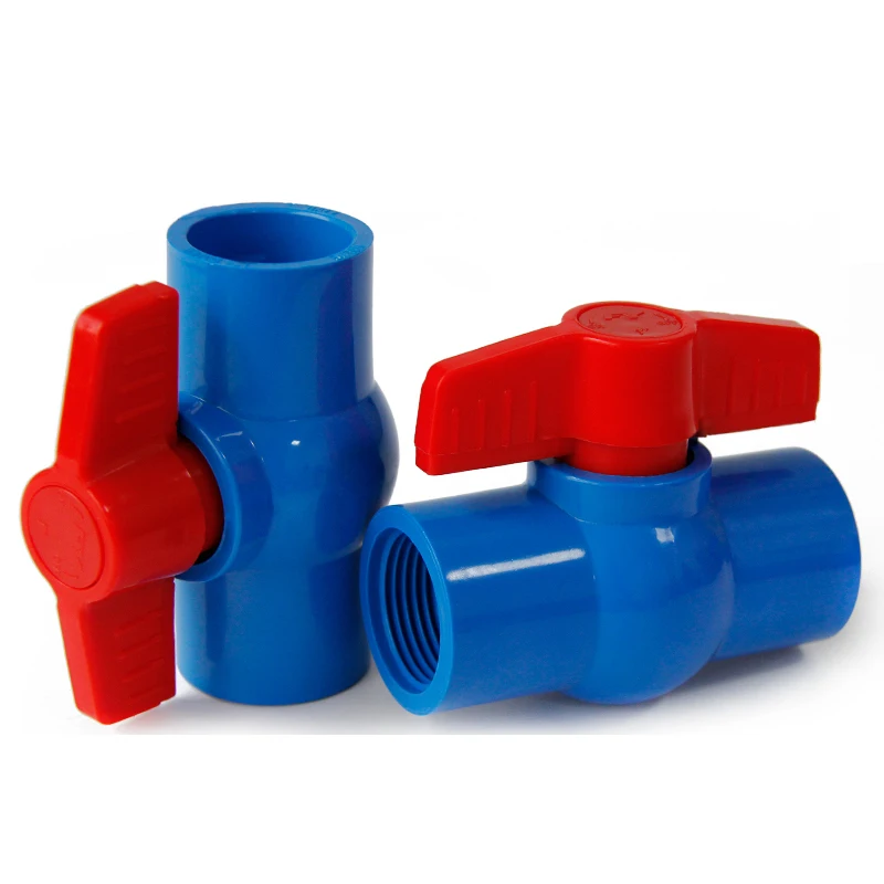 PVC 볼 밸브 PVC 파이프 피팅, 정원 관개 미터법, 20mm-160mm, BSP 암나사, 1/2 인치-4 인치 수도관 어댑터, 1 개