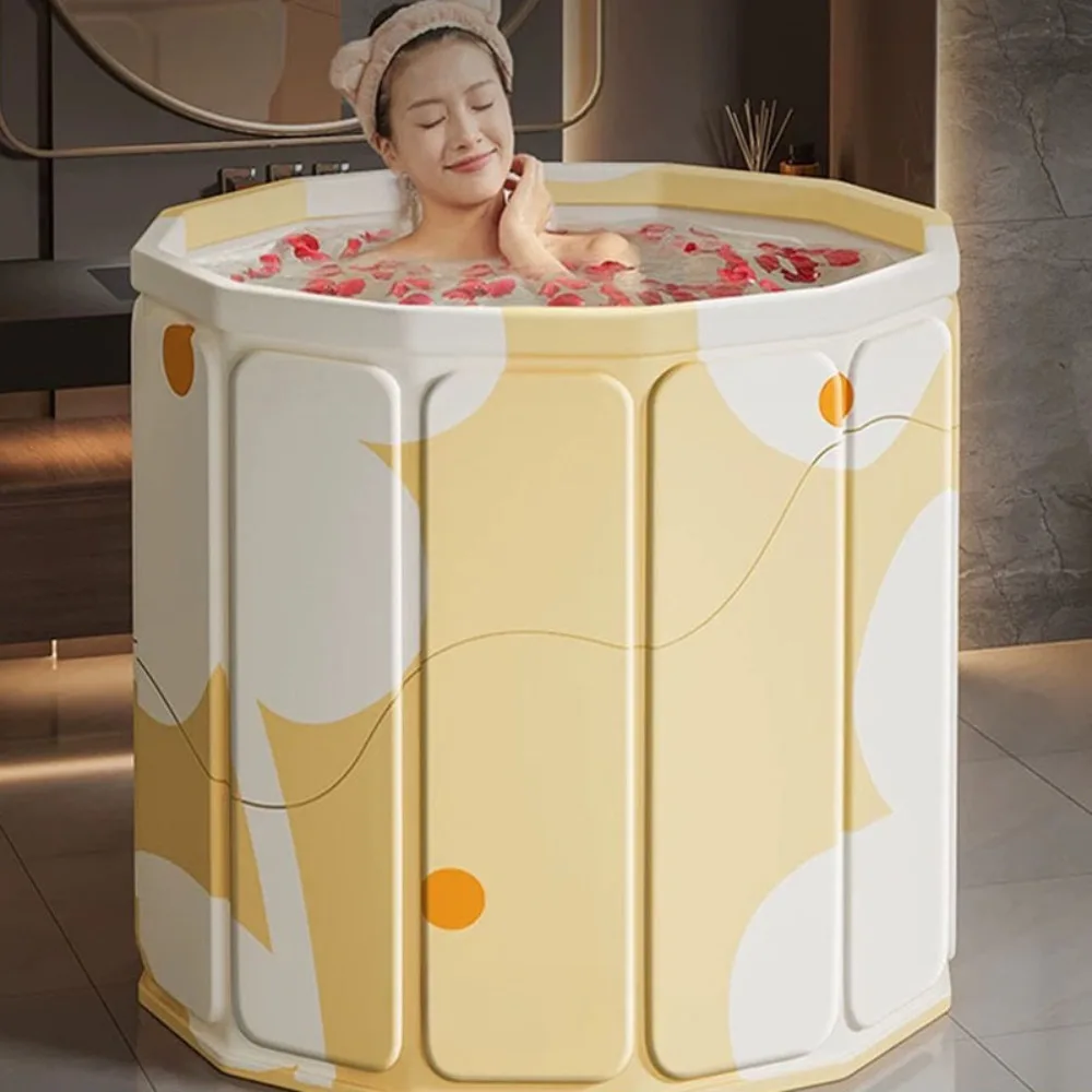 Foldable Bath Tub for portable ice bath tub Portable Bathtub for Children and Adults Full Body Thickened Bath Bucket Long Term Temperature Locked Bathtub