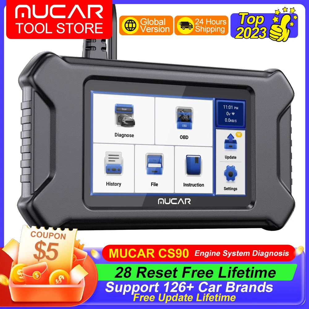 Mucar cs90 Diagnose tool mit 28 Reset-Diensten Lebenslange kostenlose  Auto-Tools Auto obd2 Diagnose kann Diagnose scanner obd2 Scanner -  AliExpress