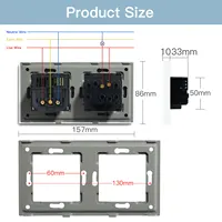 BSEED Mechanical Wall Button Switch 1/2/3Gang 1Way Wall Power Socket Glass Frame USB Type-C Charge Port Home Improvement - Image 6