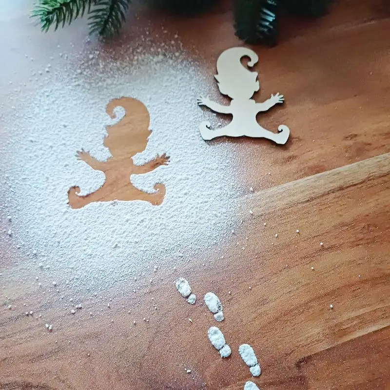 Christmas Decorations Gnome Stencil Footprints Footprint Template Window Decorations Mini Gnome Stencil Footprints Door Accessories