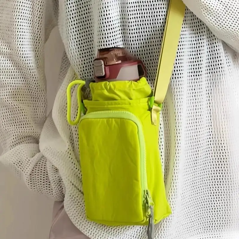 Lightweight Nylon Sling Bag with Adjustable Strap and Zipper Pocket