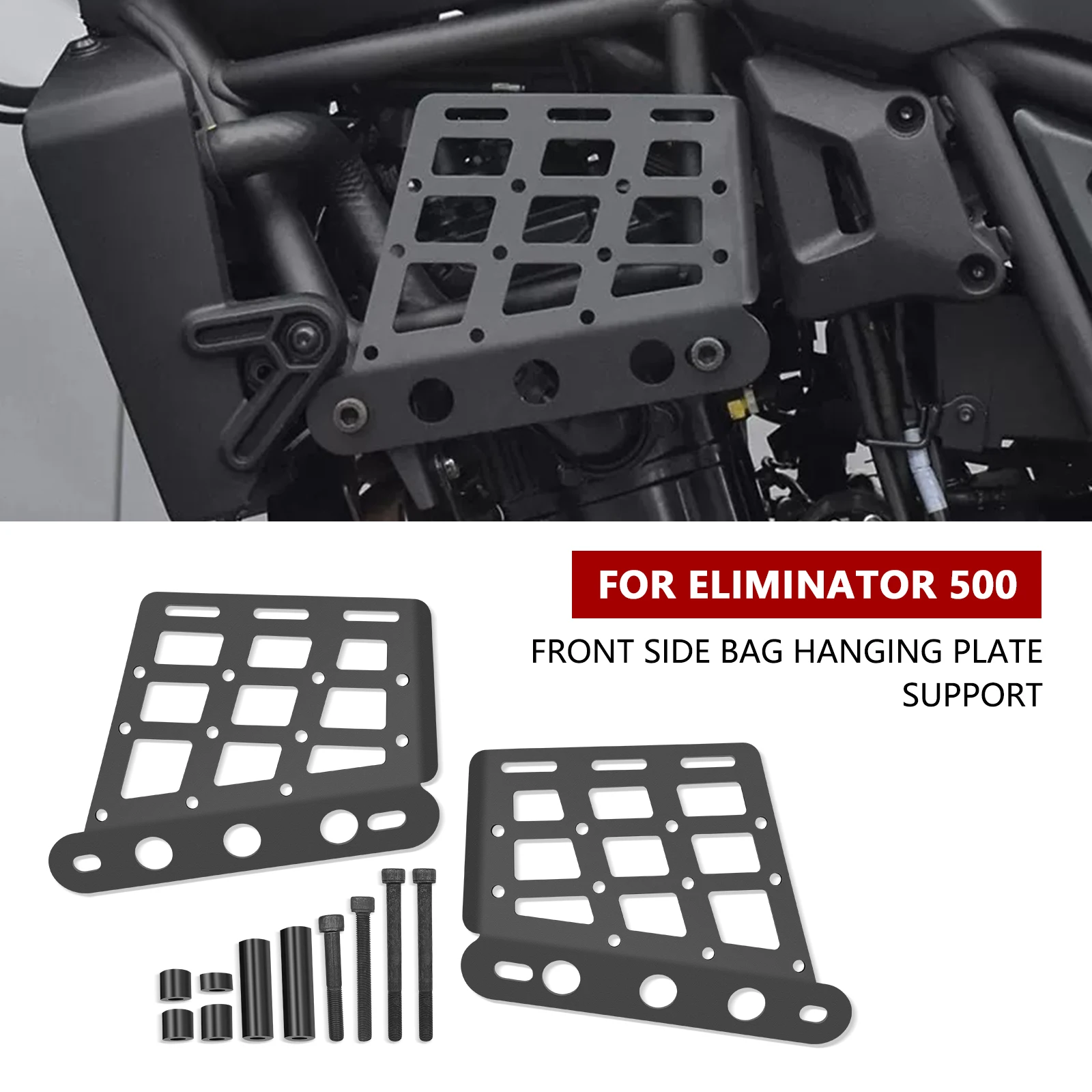 For Motorcycle Left and right bag brackets Side bag support holder Hanging rack Hanging plate Eliminator 400 450 500