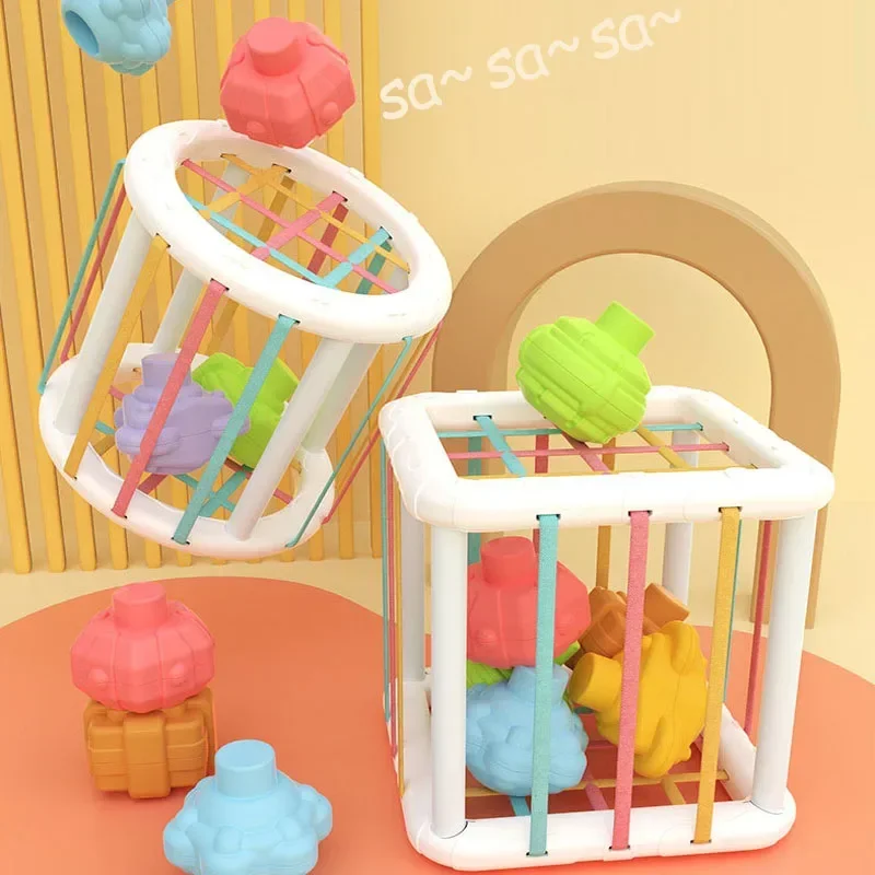 Colorful Shape Blocks Sorting Game Baby Montessori Learning Educational Toys for Children Bebe Birth Gift Kids Learning Toys