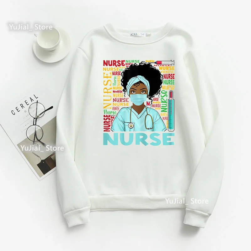 Believed She Could So She Did Nurse Graphic Print Pink Sweatshirt Women'S Clothing Harajuku Kawaii Hoody Funny Jumper