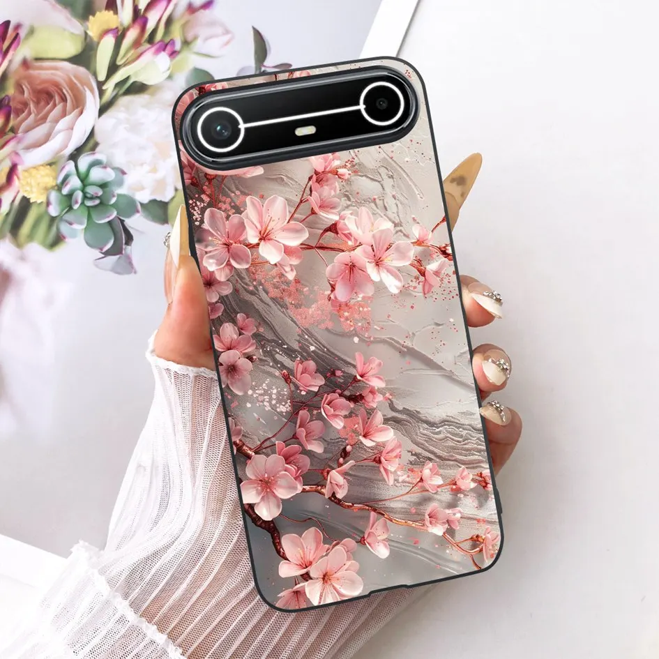 New Fashion Flower Bowknot Soft Silicone Protective Bumper Case - Slim Design