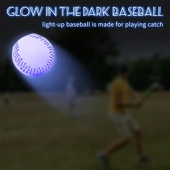 Light Up Baseball, Glow in The Dark Baseball, Sports Gear Accessories Gifts for Boys, Girls, Kids Teens All Ages Gift Ideas 2