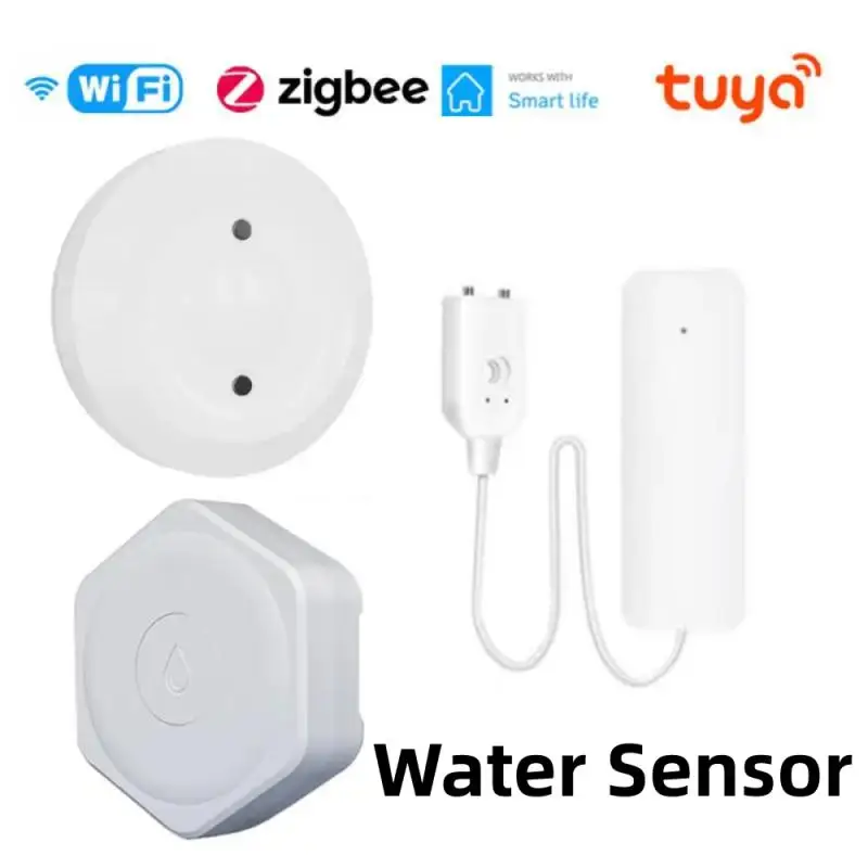 

Погружной датчик утечки воды Tuya Zigbee, Wi-Fi датчик для обнаружения протечек в резервуаре, умное управление через приложение