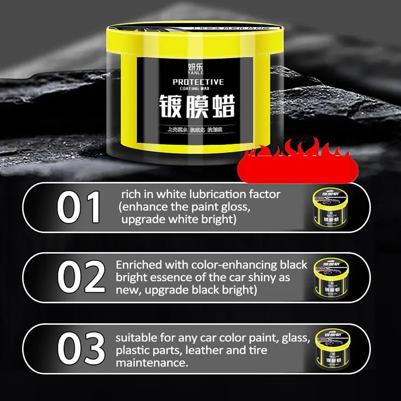 

100g Car Polish Car Wax Crystal Wax Ceramic Coating Waterproof Film Coating Detailing Shine Protective Sealant Car Accessories