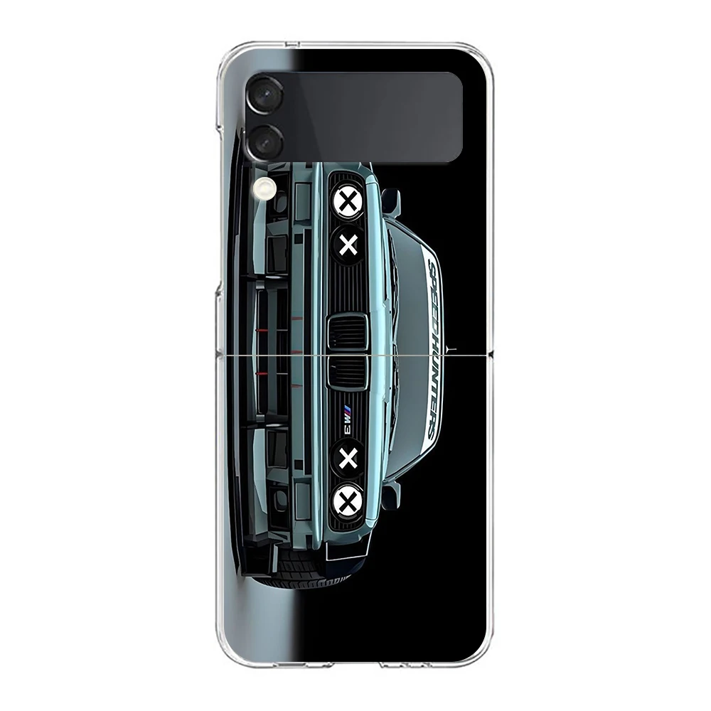 JDM Tokyo Drift Sports Car Design Hard Folding Clear Phone Case