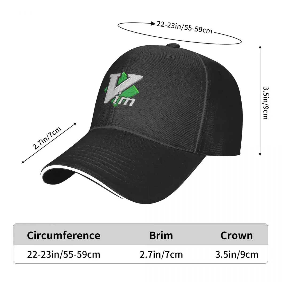 Vim Baseball Cap Hood Visor Women Hats Men's