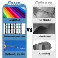 9KM 10m~30m Rainbow Flat Kite Tail for Delta Single Line Kite Streamers Foot Tail for Adding Replacement Accessory Long Tails 2