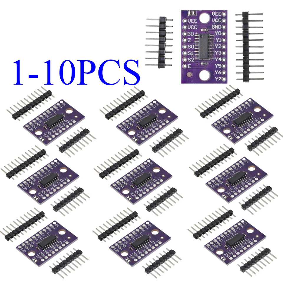 Selector Module 1-10PCS 74HC4051 8 Channel Analog Multiplexer Selector Module ...