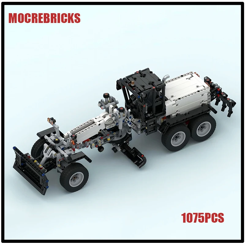 MOC High-Tech Mechanical Grader Model Building Blocks DIY Assembly ...