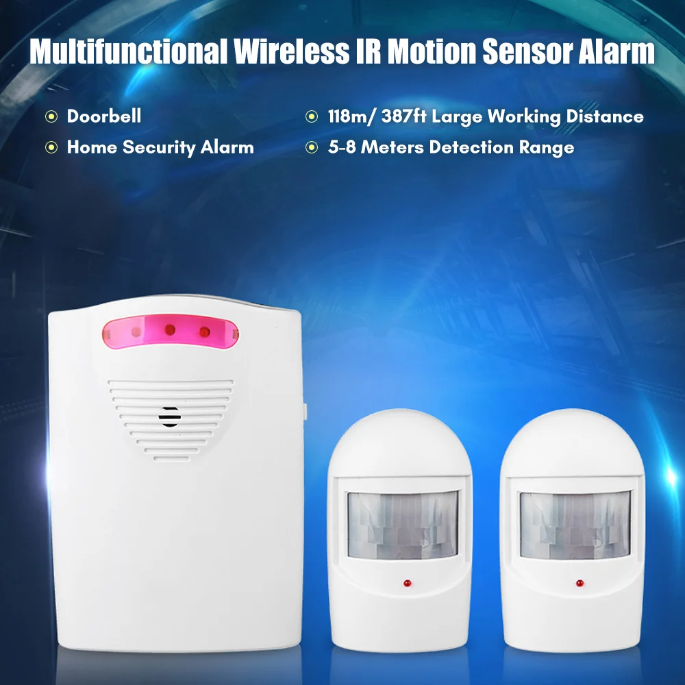 Multifunctional Wireless Driveway Alarm IR Motion Sensor Alarm