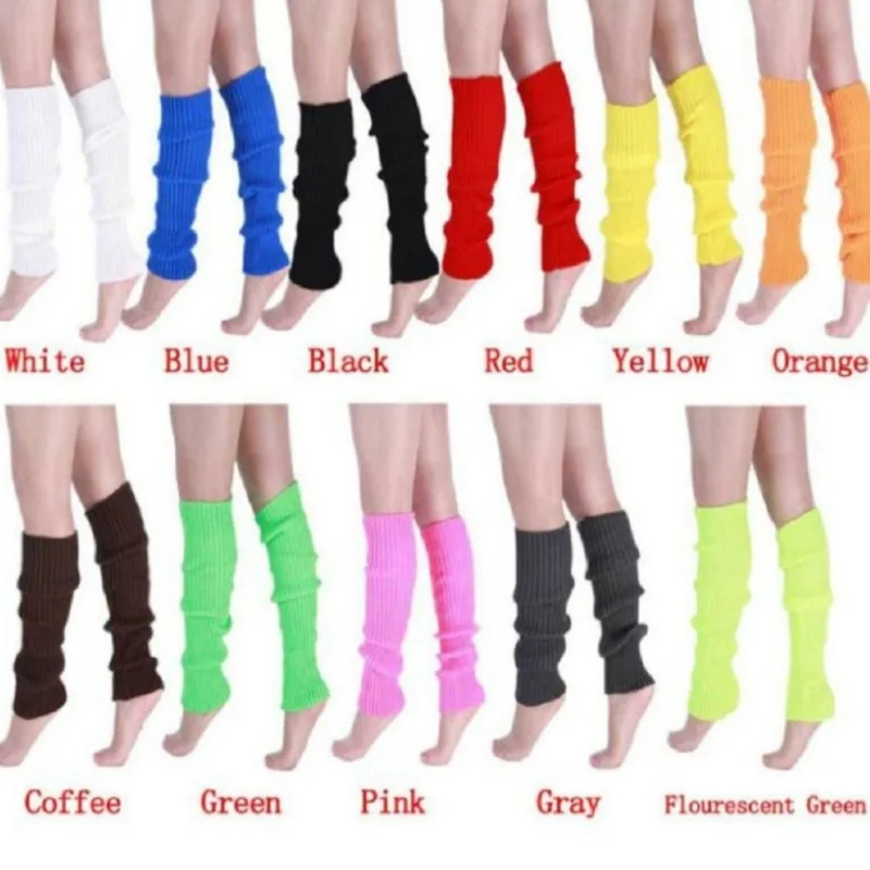 Y2k Multicolor Leg Warmers Solid Color Elastic Cotton Socks Women Soft Warm Foot Cover Girls Leg Protection Stacked Sock Covers