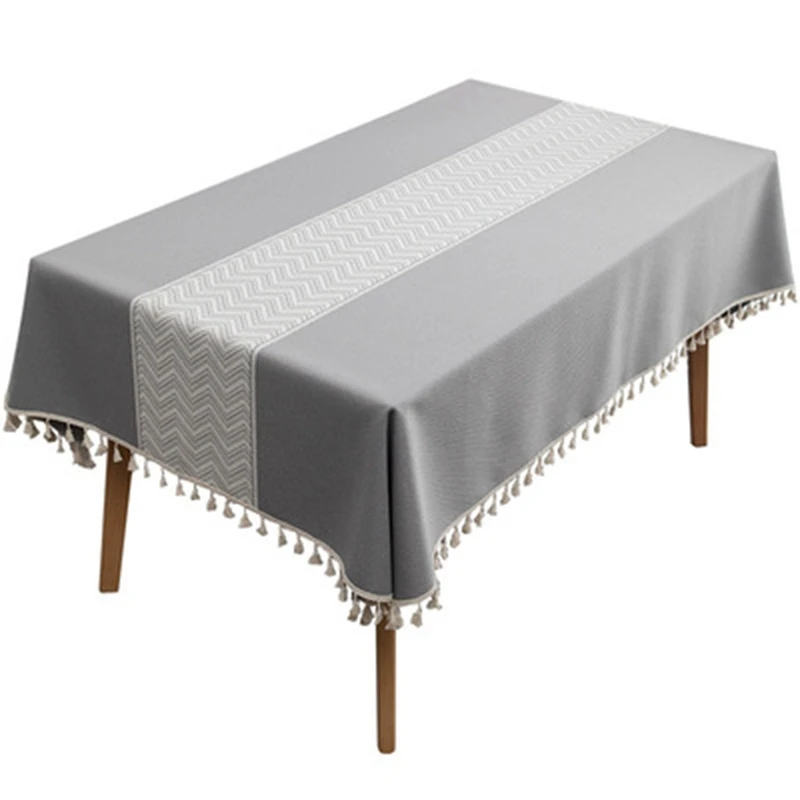 

Tablecloth Jacquard Wave Tassel Tablecloth Coffee Table Modern Minimalist Tablecloth For Dining Table