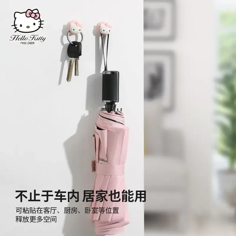 Sanrio Hello Kitty Car Hooks Wall-mounted Wall Hook Home Decor Holder Multifunction Masks Keys Organizer Hangers car hooks