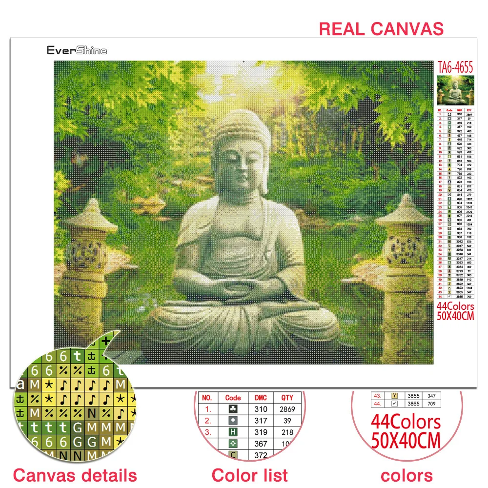 EverShine Buddha Diamond Painting Religion Diamond Embroidery New Collection Rhinestones Full Square Round Picture Home Decor