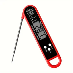 Digital Kitchen Meat Thermometer - Precision Cooking Tool (Red)