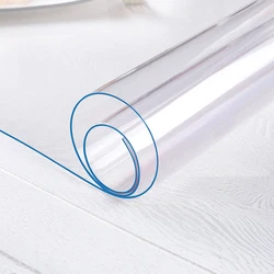 Clear Waterproof PVC Table Cover - Durable, Oil - Resistant Protector for Dining and Coffee Spaces (Width 110)