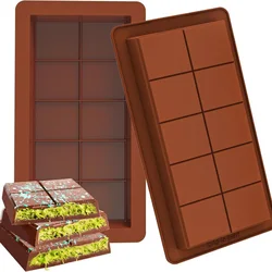 Durable Silicone Chocolate Bar Molds for Easy Release and Handmade Gifts (1pcs Random Color)