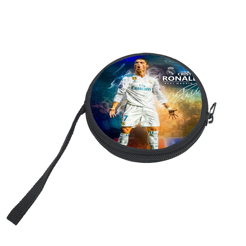 Coin Purse Football C-CR7 Anime Coin Purse Wallet Kids Action Figures Toys Peach Princess Luigi Cute Storage Bag
