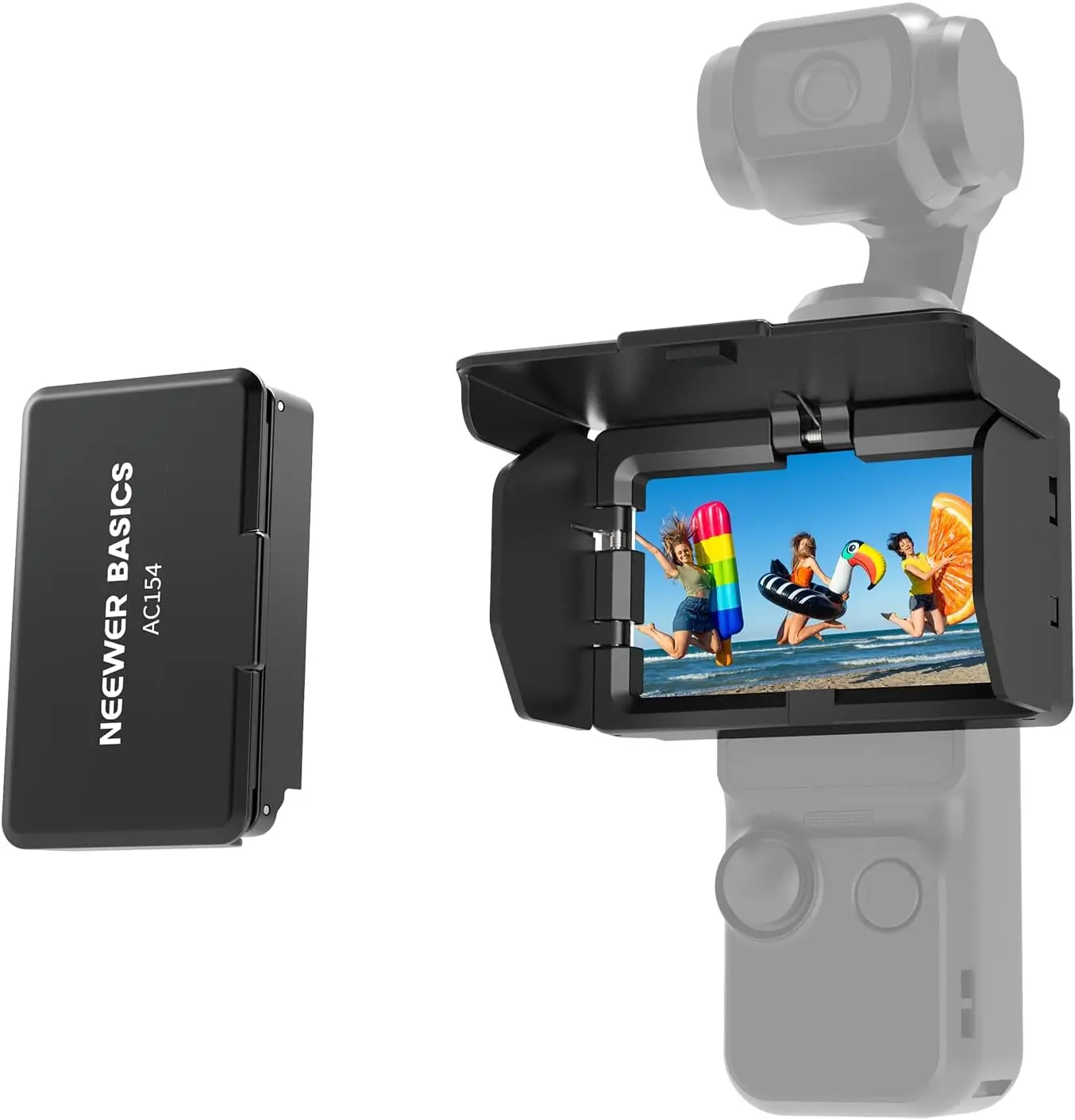NEEWER Screen Sun Hood For OSMO Pocket 3,Screen Hood Cover,Foldable Gimbal Scre