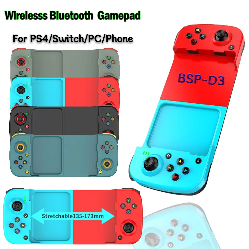 

D3 Stretchable Wireless Bluetooth Gamepad mobile phone controller with expandable game controller For PUBG Switch/PS4/PS3/PC/IOS