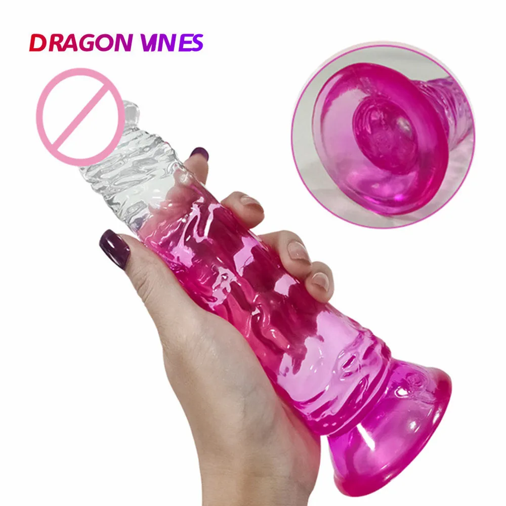 Purple Realistic Dildo With Suction Cup Huge Jelly Dildos Sex Toys For Woman Big Fake Dick Penis Anal Butt Plug Erotic Sexo Shop