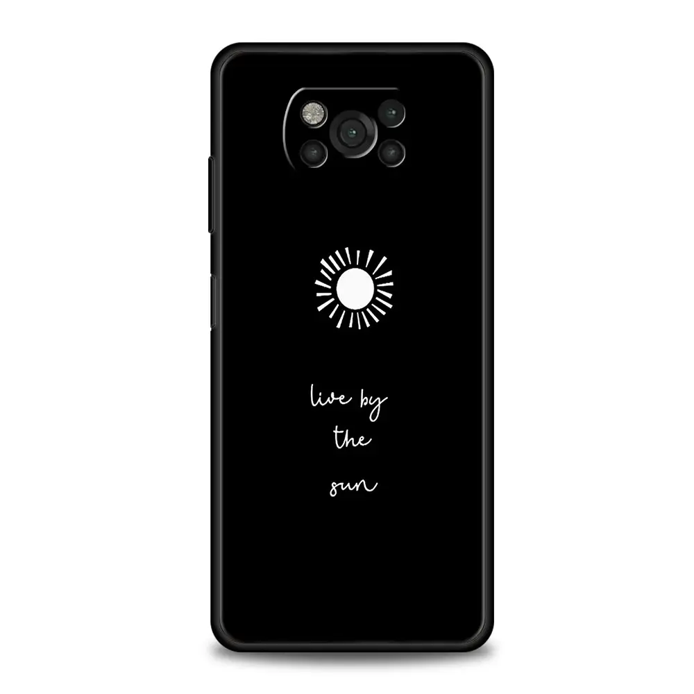 Romantic Black and White Love Sun Moon Phone Case Cover