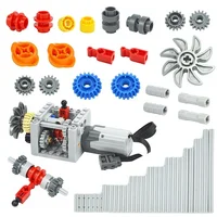 MOC 6542 18947 technical Driving Clutch Shift Clutch Transmission Gear Series Building Blocks Gearbox Axle Connector Brick Leduo 1