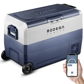 12 Volt Portable Refrigerator,53 Quart Car Fridge Dual Zone 468,50L Car Freezer APP Control,Electric Compressor Cooler 12 24V D 1