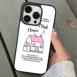 Acrylic Shockproof Pink Cabin Phone Case with Black Soft Edge - iphon16 PRO (1)