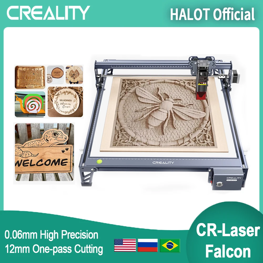 

Creality CR-Laser Falcon 10W /7.5W / 5W Laser Engraving Machine Precise Cutting&Engraving Quick Focusing Accurate Positioning