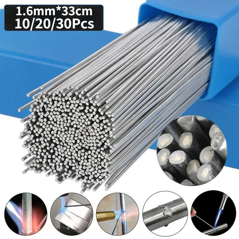 10/20/30Pcs Copper Aluminum Iron Stainless Steel Flux Cored Welding Rod Universal Welding Rod Weld Wire Electrode No Need Powder