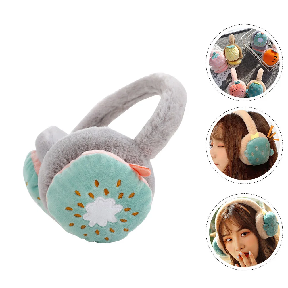 Fruit Embroidered Earmuffs Unisex Warmer Portable Protective Cover Winter Protector Plush Kids Socks