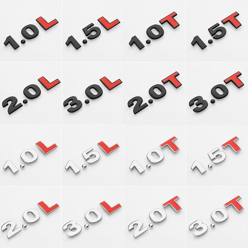 

Стандартная наклейка на автомобиль с объемом 1,0 1,2 1,4 1,5 1,6 1,8 2,0 2,2 2,4 2,5 2,8 L