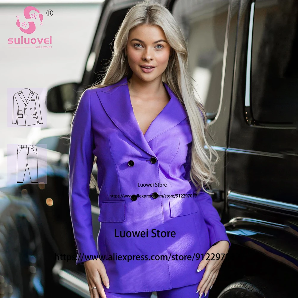 (Customized Size Color) Elegant Professional Style Suits For Women 2 Piece Pants Sets Conjuntos De Pantalones Lady Commuter Wear